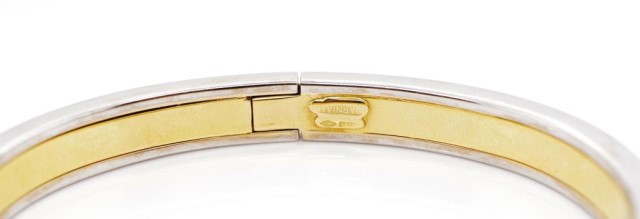 Two tone 18ct gold bangle - Image 5 of 7