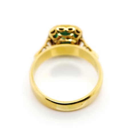 Emerald and diamond set yellow gold ring - Image 6 of 6