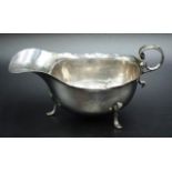 George V sterling silver gravy boat