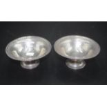 Two sterling silver footed bon bon bowls