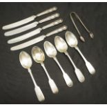 Five Victorian sterling silver teaspoons
