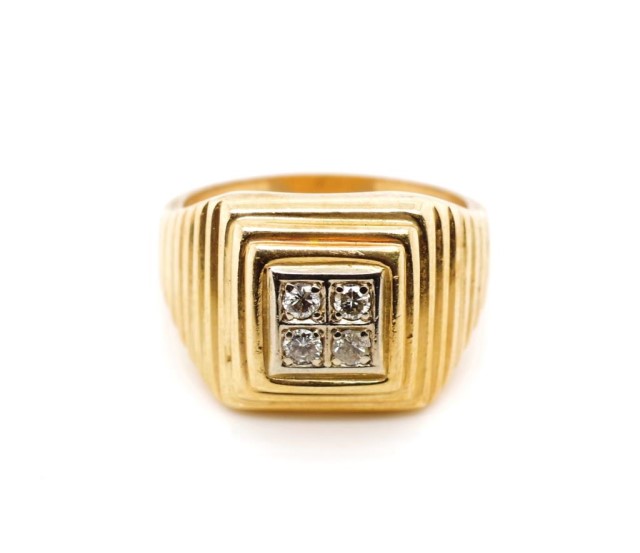 Four stone diamond set 9ct rose gold ring - Image 2 of 4