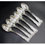 Set six Victorian sterling silver teaspoons