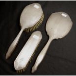 George VI sterling silver mirror & brush set