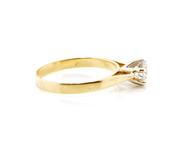 Solitaire diamond set 18ct yellow gold ring - Image 4 of 5
