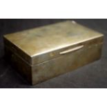 George V sterling silver cigarette box
