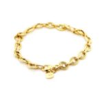 18ct rose and yellow gold chain link bracelet