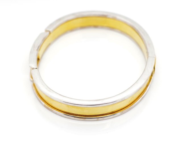 Two tone 18ct gold bangle - Image 7 of 7