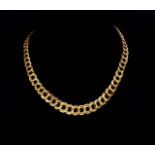 18ct yellow gold double chain link necklace