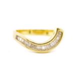 Diamond and 18ct yellow gold wedder