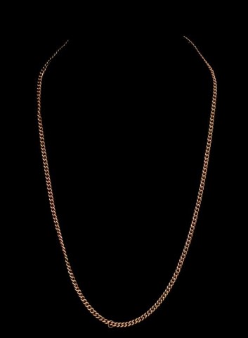 Rose gold curb link fob / necklace chain - Image 2 of 2