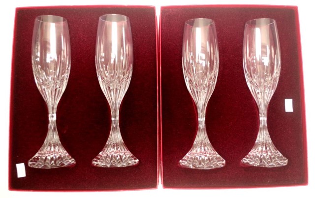 Set four Baccarat crystal champagne flutes - Image 2 of 2