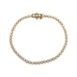 1.00ct diamond set 10ct yellow gold bracelet