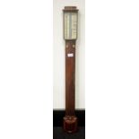 Antique mahogany stick barometer