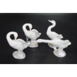 Four Lladro Goose figures