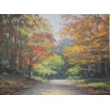 John Emmett (b1927) 'Along an Autumn Lane'