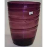 Large Whitefriars purple swirl vase