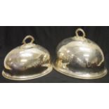 Graduated pair silver plate meat covers