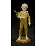 Royal Worcester Boy with Parakeet figure