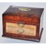 C19th walnut fitted ladies work box