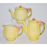 Royal Winton yellow Tiger Lily tea & coffee pots