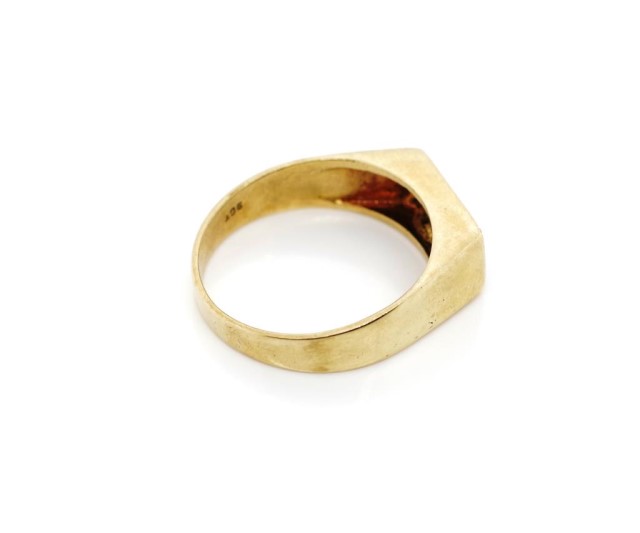 Diamond set 9ct yellow gold ring - Image 3 of 4