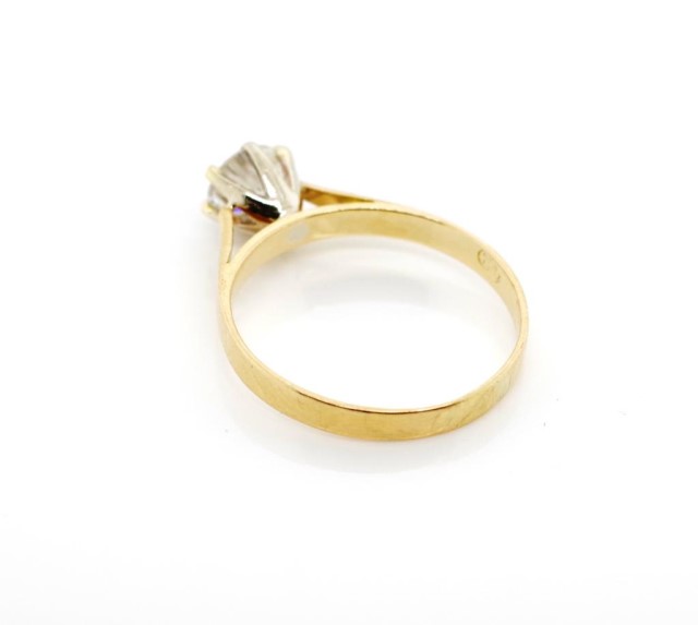 Solitaire diamond set 18ct yellow gold ring - Image 5 of 5