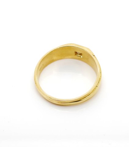 Solitaire diamond and 18ct yellow gold ring - Image 3 of 3