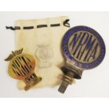 Early NRMA enamelled car badge