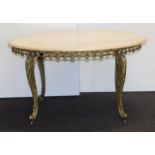 Round marble top coffee table