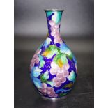 Korean enamel silver posy vase