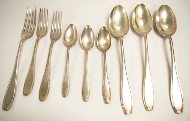 Quantity Austro-Hungarian silver cutlery