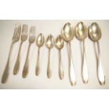 Quantity Austro-Hungarian silver cutlery