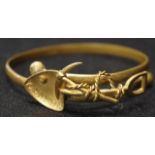 Victorian South African gold rush mine gilt bangle