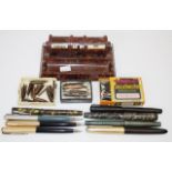 Collection of various vintage fountain pens