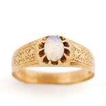 Early 20th C. 14ct rose gold ring