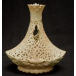 Antique Locke & Co. Worcester reticulated vase