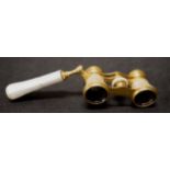 Early Mother of Pearl cased French opera glasses
