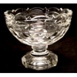 Antique Georgian style faceted crystal footed bowl