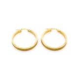 9ct yellow gold hoop earrings