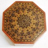 Victorian Tunbridge Ware octagonal lidded box