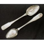 Pair George III Irish sterling silver spoons