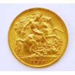 1911 George V South African Gold half sovereign