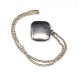 George V sterling silver vesta on chain