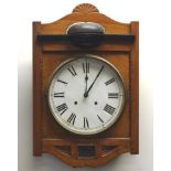 Victorian wood cased wall clock