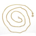 9ct Yellow gold curb link chain necklace