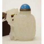 Good Chinese white jade snuff bottle