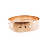 Antique 9ct rose gold buckle bangle