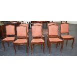 Eight antique Louis Phillipe style walnut chairs