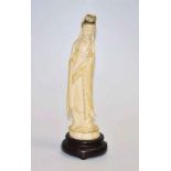 Antique Chinese carved ivory Guanyin figure
